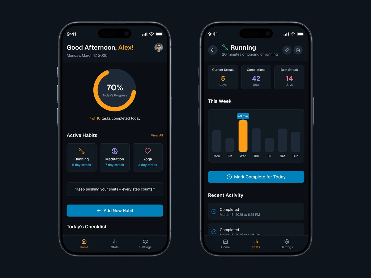 Habit Tracker App Design
