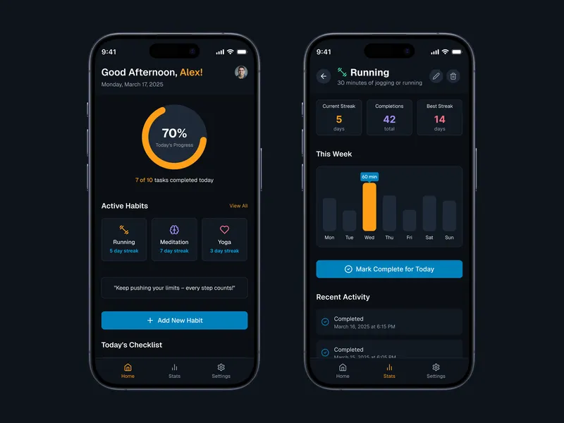 Habit Tracker App Design