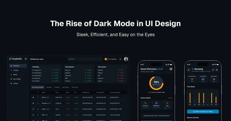 The Rise of Dark Mode in UI Design: Sleek, Efficient, and Easy on the Eyes