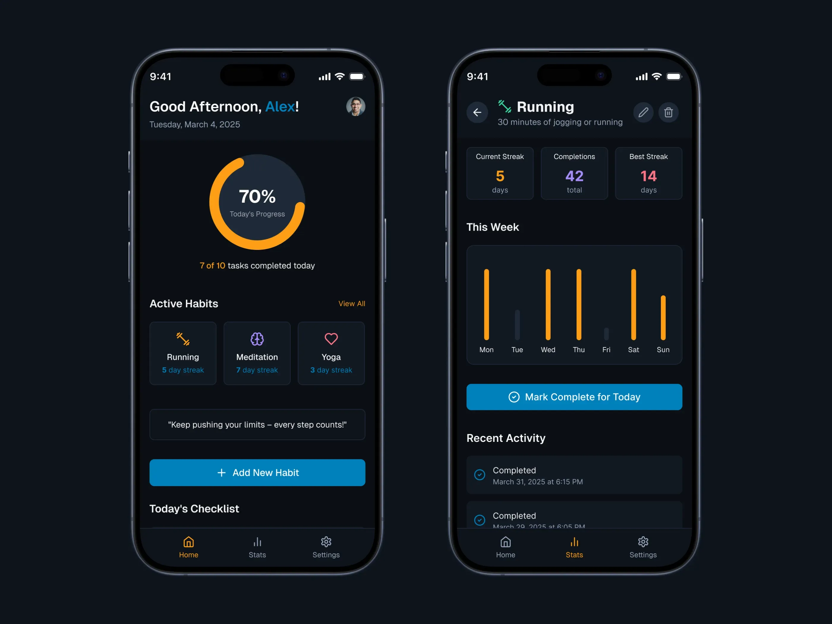 Mobile App Dark Mode Examples